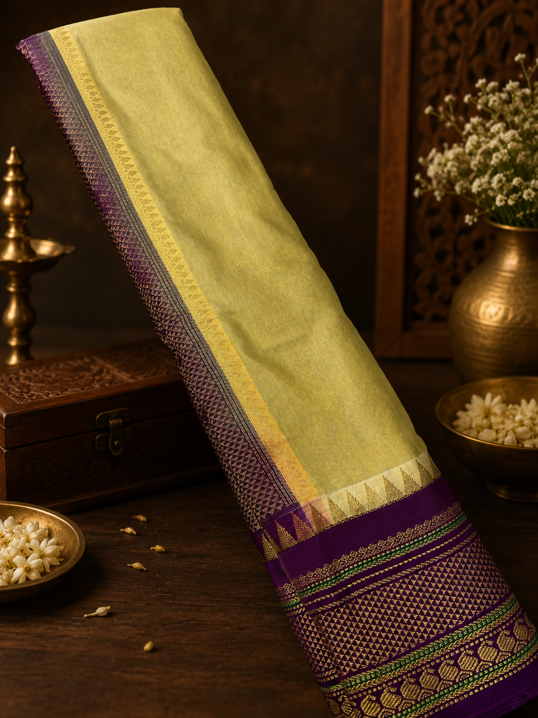 Pure Gadwal Cotton Saree