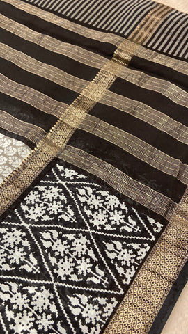 Premium Semi Chanderi Saree🩶