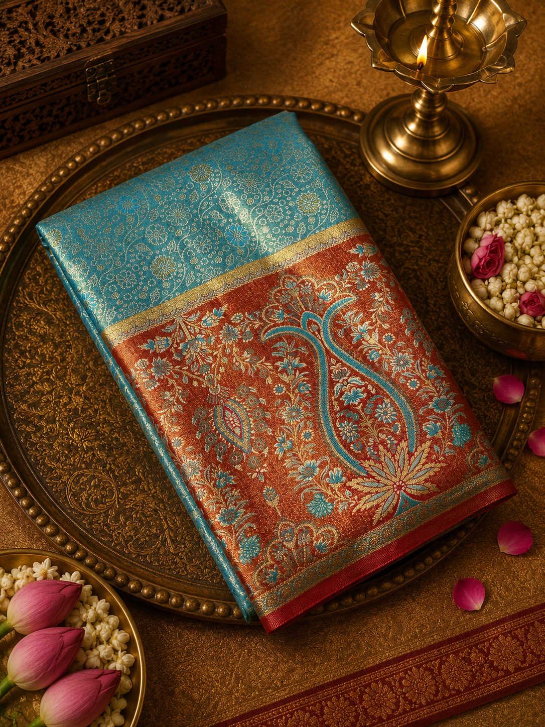 Bridal Semi Tissue Silk Saree