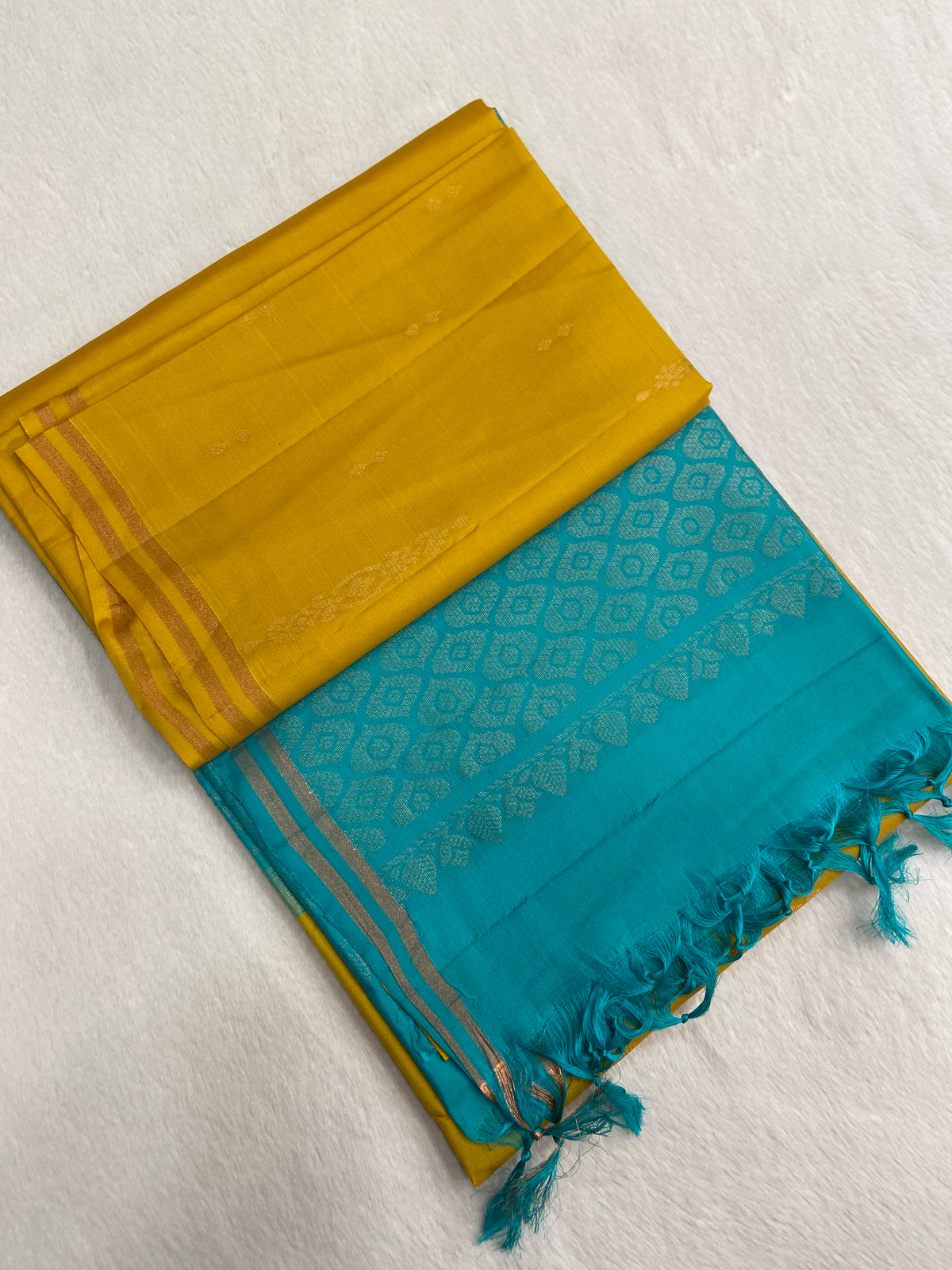 Half Mix Kanjeevaram Soft Silk Saree