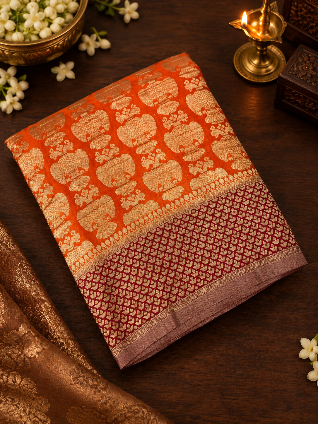 Premium Crush Georgette Saree- 902619
