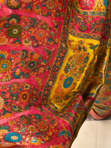Premium Banarasi crepe kalamkari saree