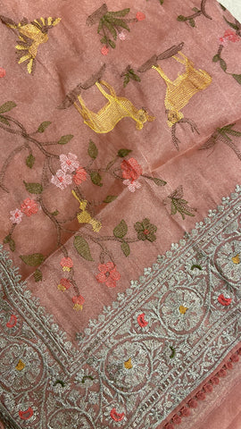 Pure tissue organza saree