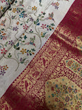 Premium Banarasi Crepe Kalamkari Saree
