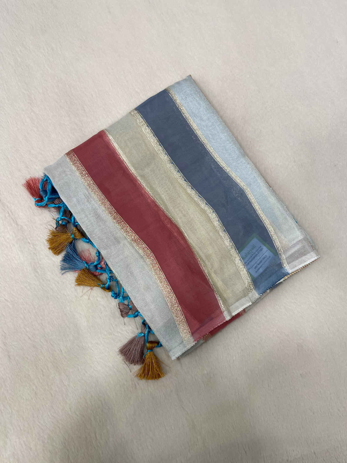 Pure Chinnon Organza Saree🤎💙