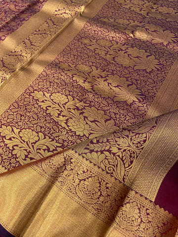 Pure Handloom Kanjeevaram Silk Mark Certified Saree