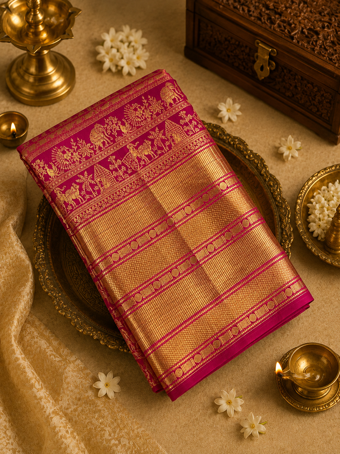 Premium Semi Kanchipuram Silk Saree