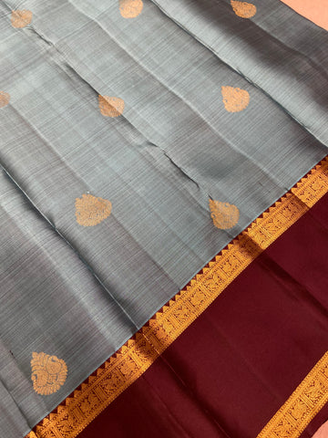 Pure 1G zari handloom Kanjeevaram silk mark certified saree