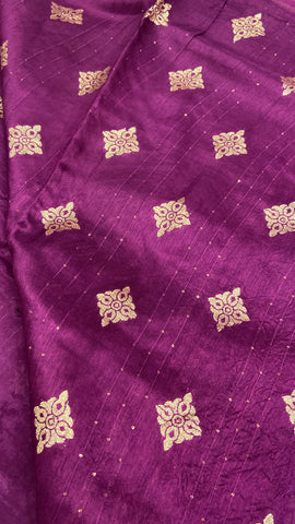 Premium Organza With Embroidery Saree💜