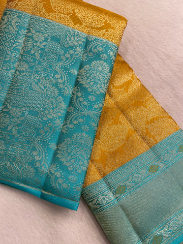 Pure Zari Handloom Kanjeevaram Silk Mark Certified Saree