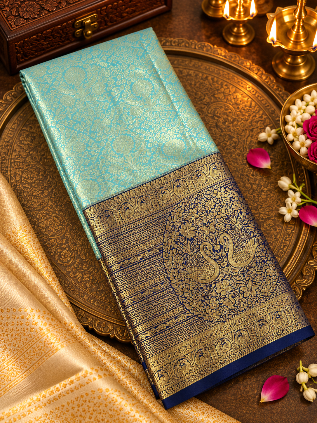 Premium Bridal Semi Kanchipuram Silk Saree - RF1308