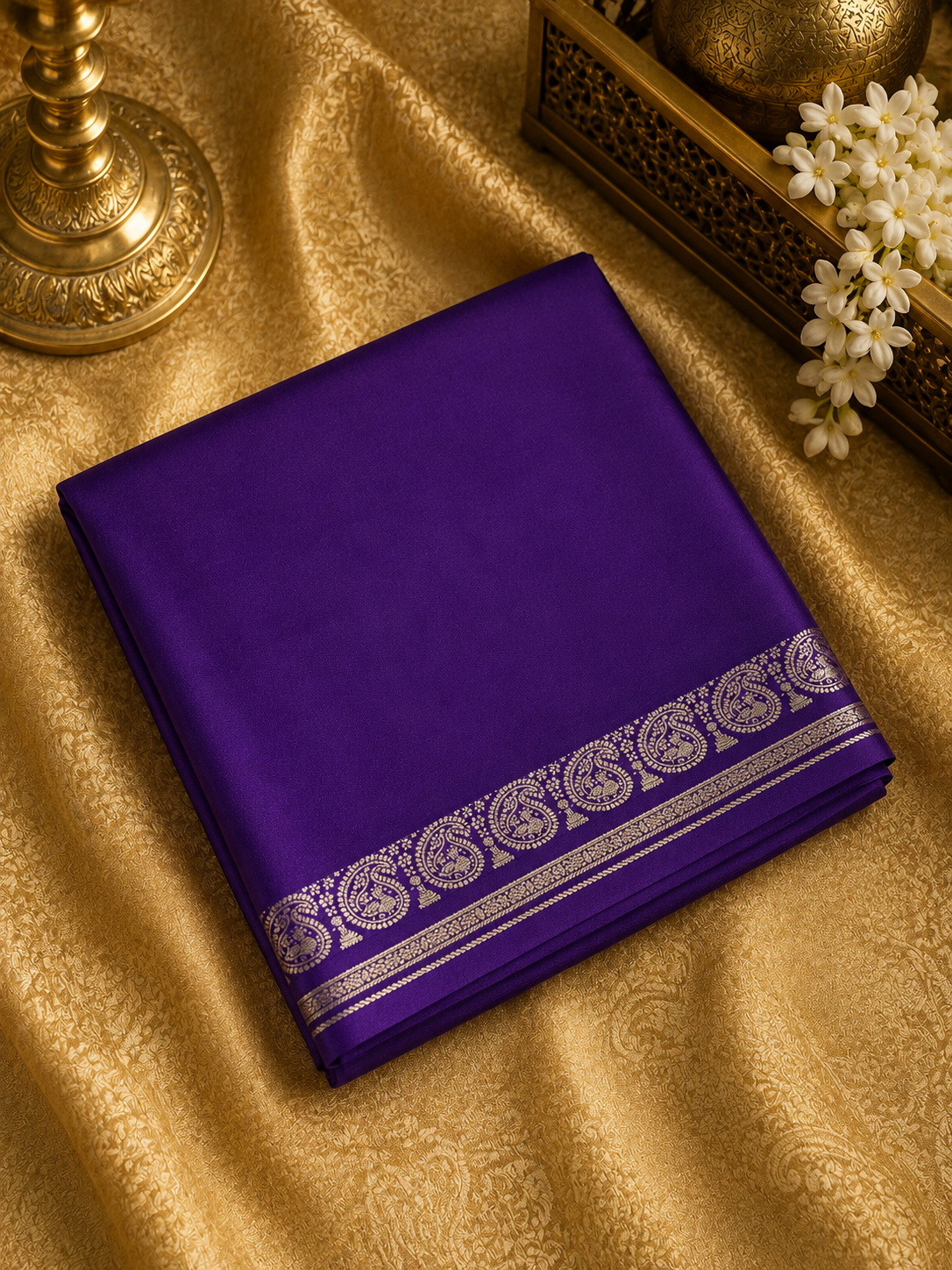 Premium Crepe Semi Mysore Silk Saree✨