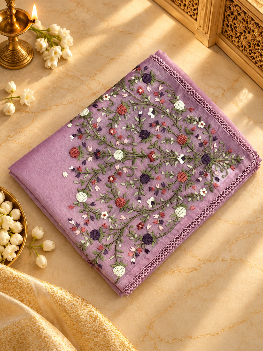 Premium Soft Organza Saree With Embroidery - 901991