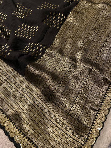 Pure Chinnon Saree