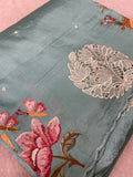 Premium Soft Tassar Saree With Embroidery