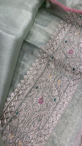 Pure tissue organza saree