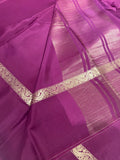 Pure Mix Mysore Crepe Silk Saree- Wine