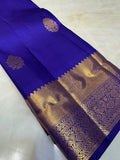Pure 1G zari handloom Kanjeevaram Silk Saree- Silk mark certified- PS2349 Royal bluish Purple