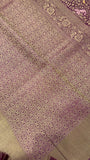 Premium Banarasi Crepe Satin Silk Saree (Wine)