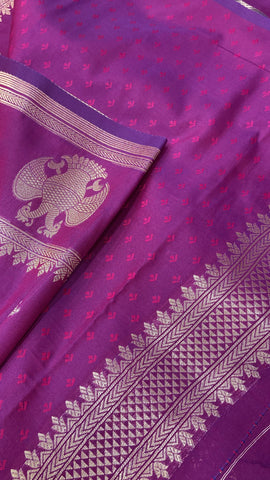 Semi Kanchipuram Silk Saree💜