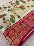 Premium Banarasi Crepe Satin Silk Saree - 902824