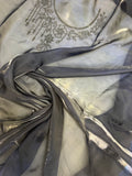 Premium Fendicrush organza saree- 902585 Royal blue