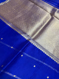 Pure Organza silk saree- Silk mark certified- 902351 Royal blue