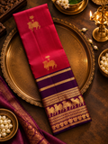 Pure 1G zari handloom Kanjeevaram Silk Saree- Silk mark certified- PS2343