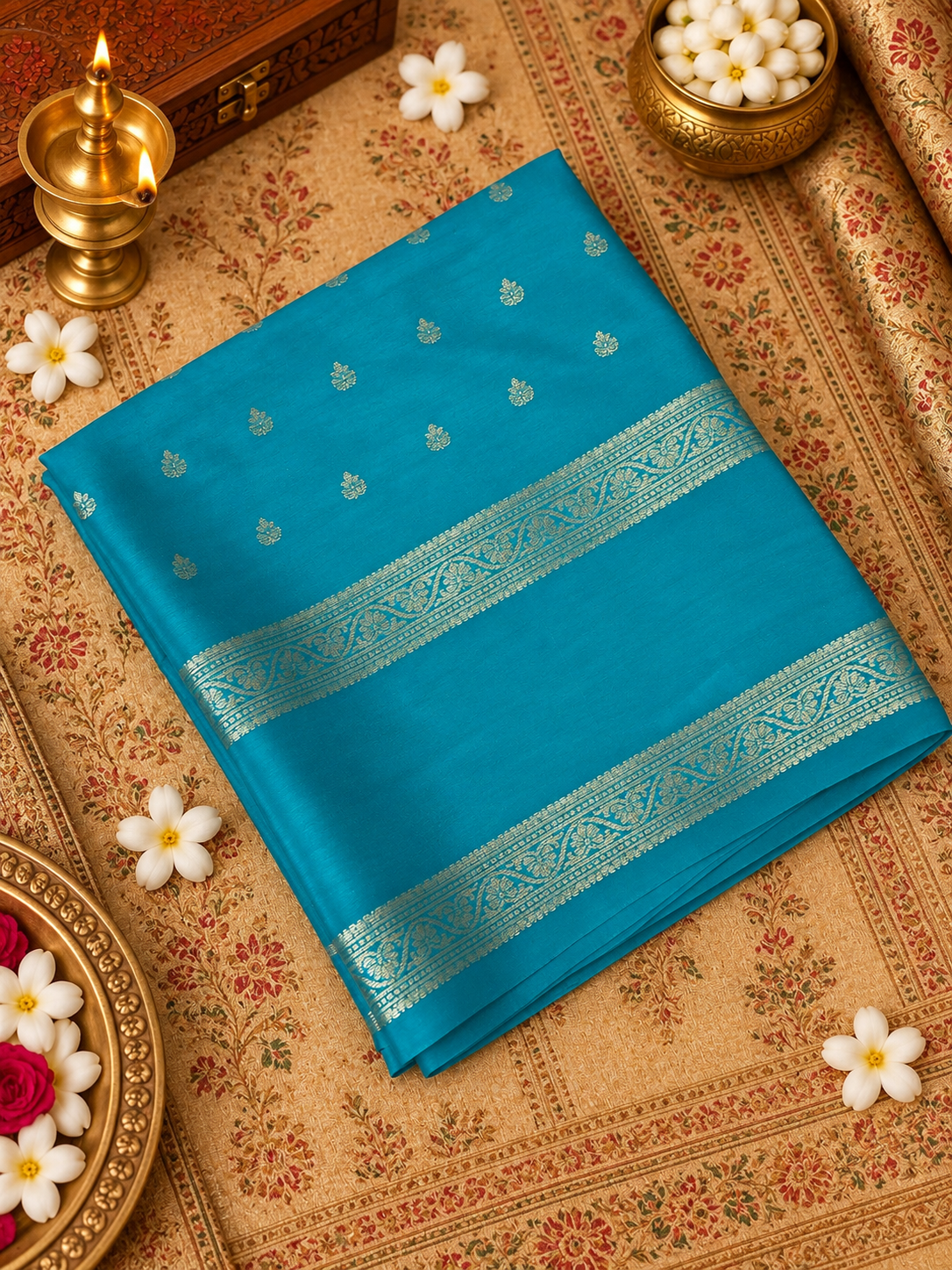 Pure Mix Crepe Mysore Silk Saree - 902030