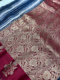 Pure soft organza saree with satin border
