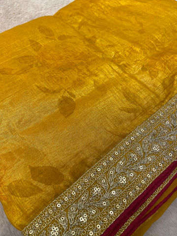 Premium Crush Organza Saree