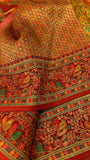 Premium Banarasi Crepe Kalamkari Saree