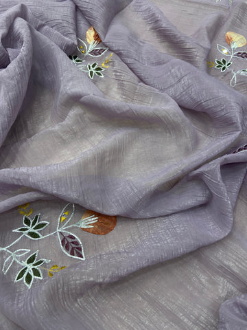 Premium Crush Organza Saree 💜