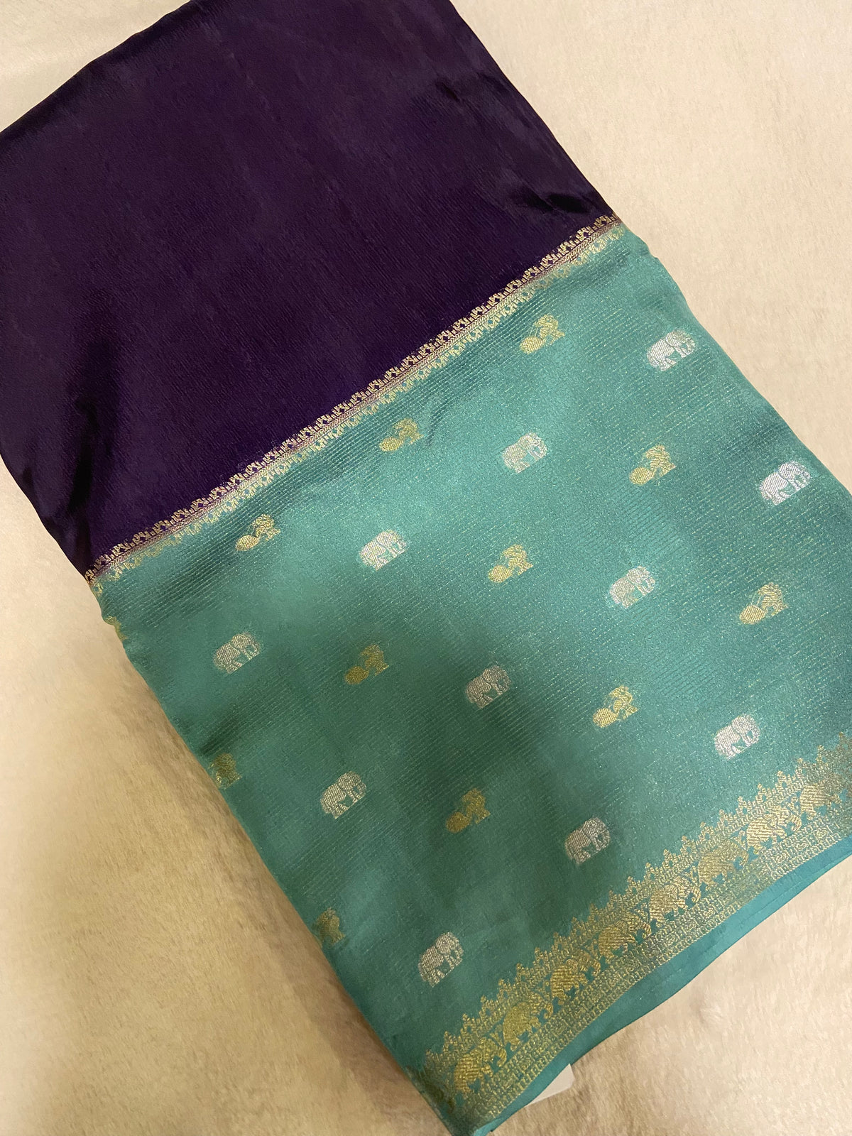 Premium semi Kolkata crepe silk saree