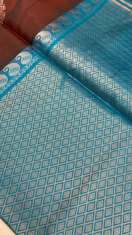 Half Mix Kanjeevaram Soft Silk Saree