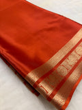 Pure Mix Mysore Crepe Silk Saree- 902032 Rust Orange