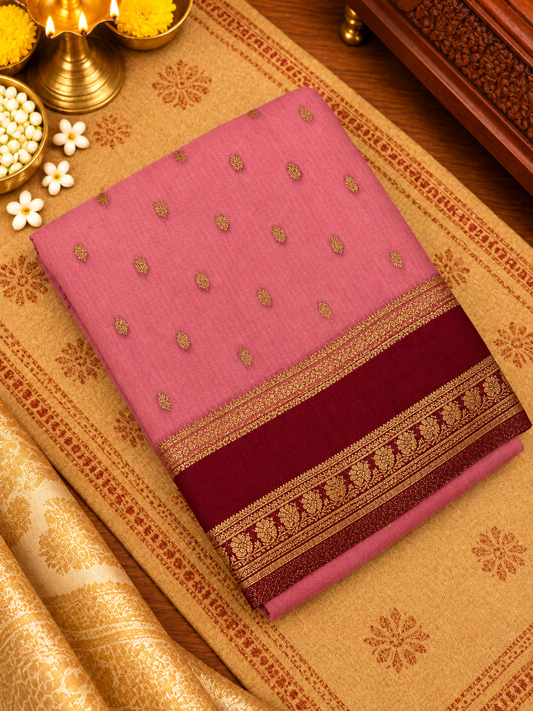 Premium Wrinkle Chiffon Saree - 902993