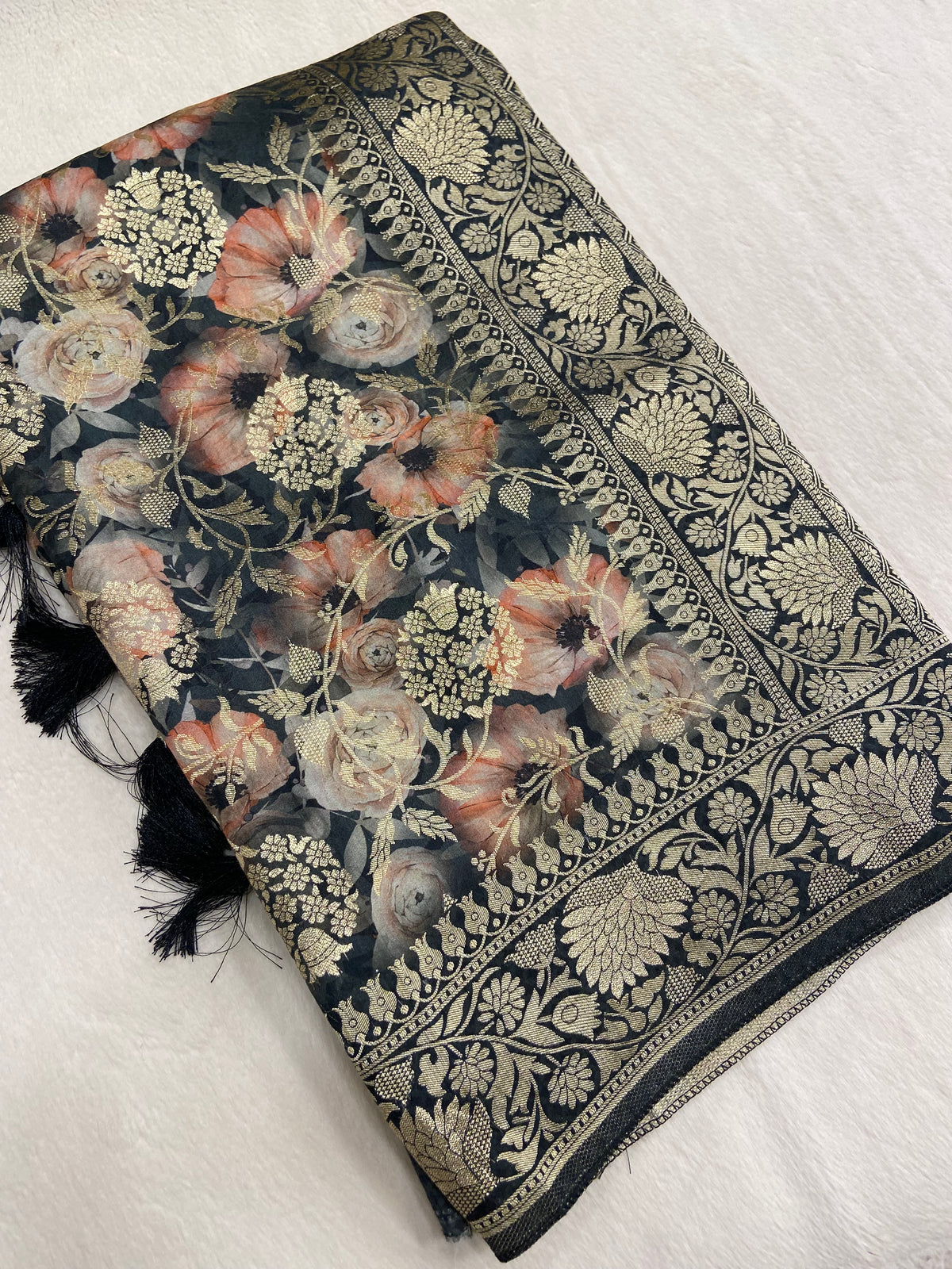 Fancy Crepe Silk Saree