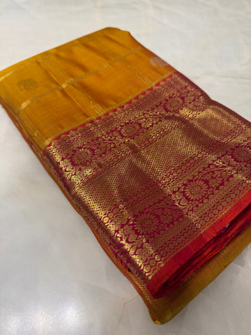 Pure 1G zari handloom Kanjeevaram silk mark certified saree