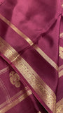 Pure Mix Crepe Mysore Silk Saree (Wine)
