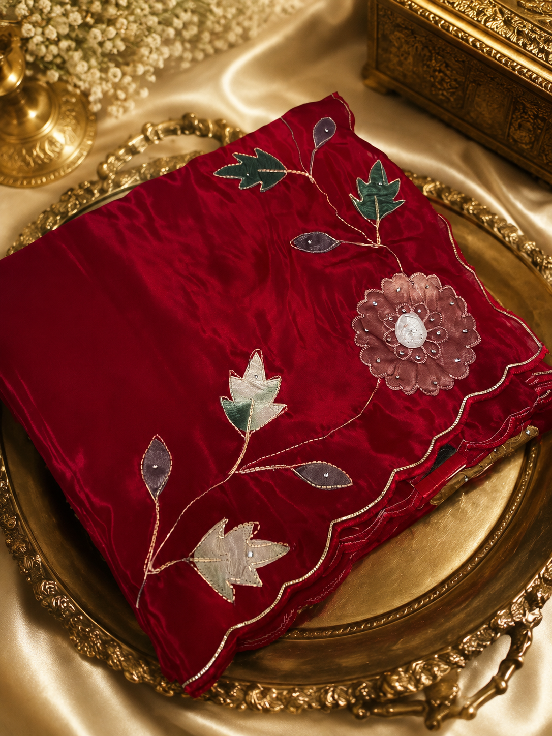 HO crepe designer saree