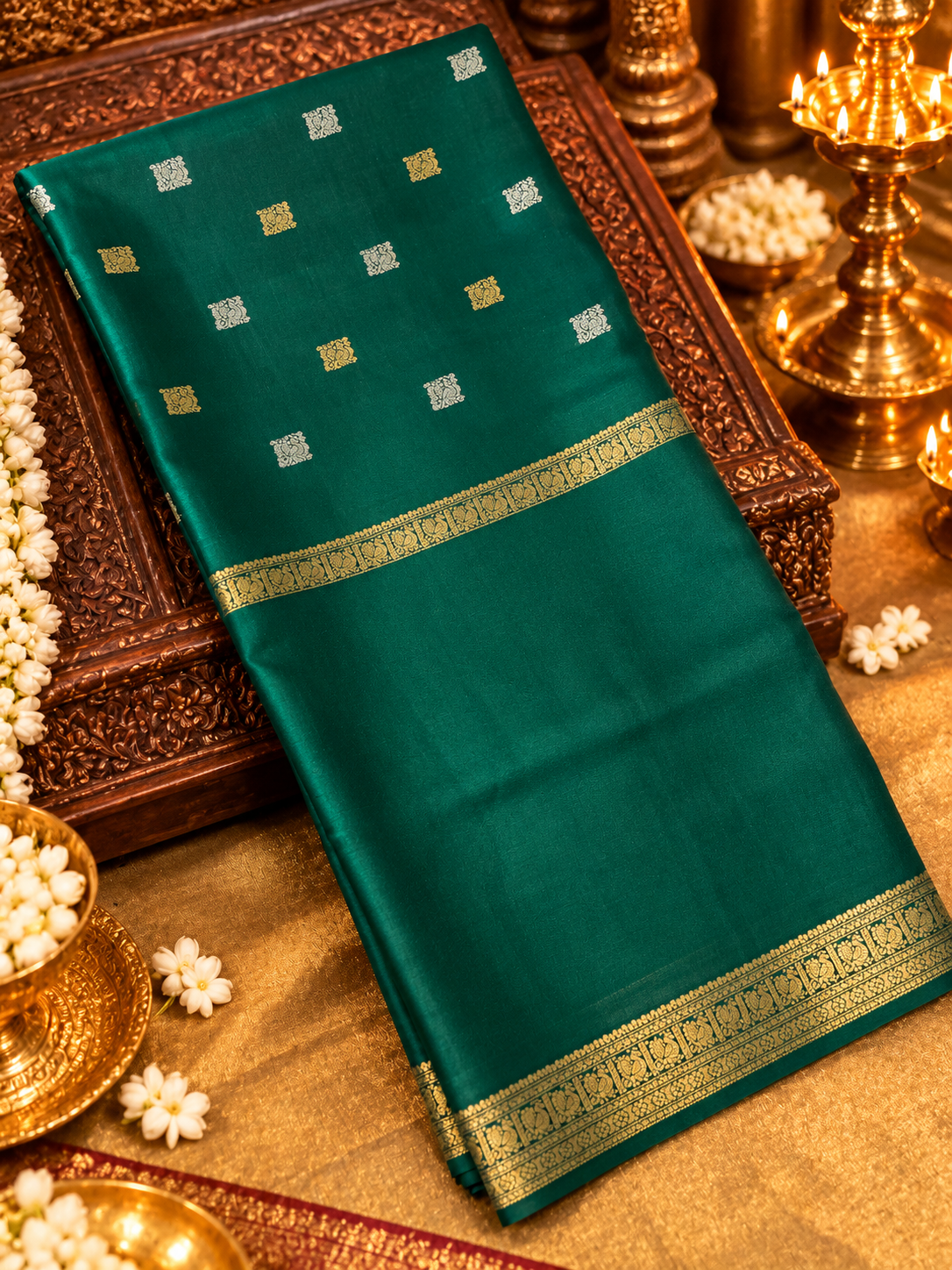 Premium Semi Mysore Crepe Silk Saree - 902499