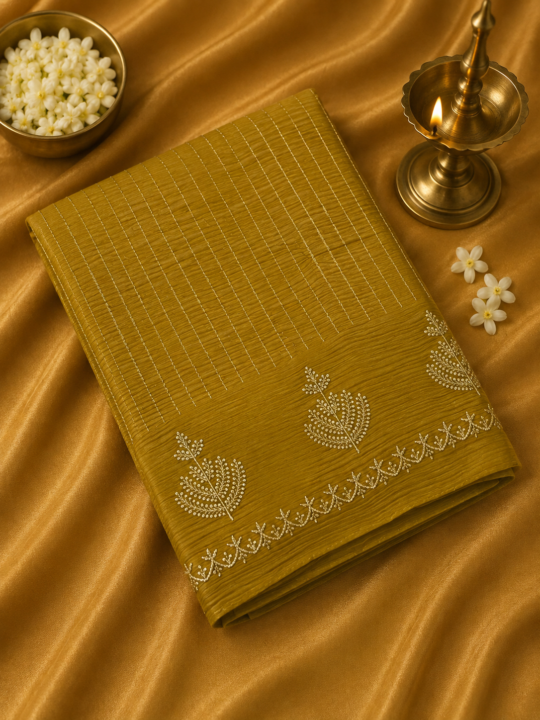 Russian Silk Saree With Embroidery