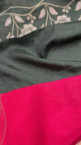 Pure Chinnon Saree💗