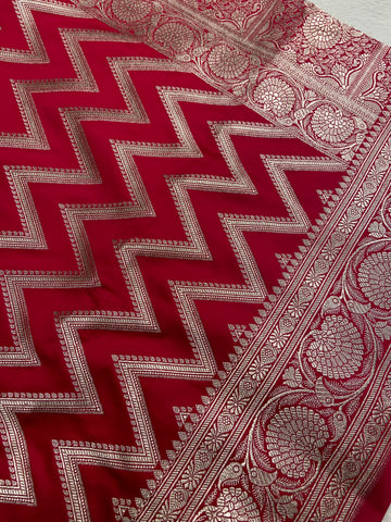 Premium Banarasi Crape Satin Silk Saree