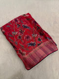 Chiffon Brasso Saree (Dark pink)