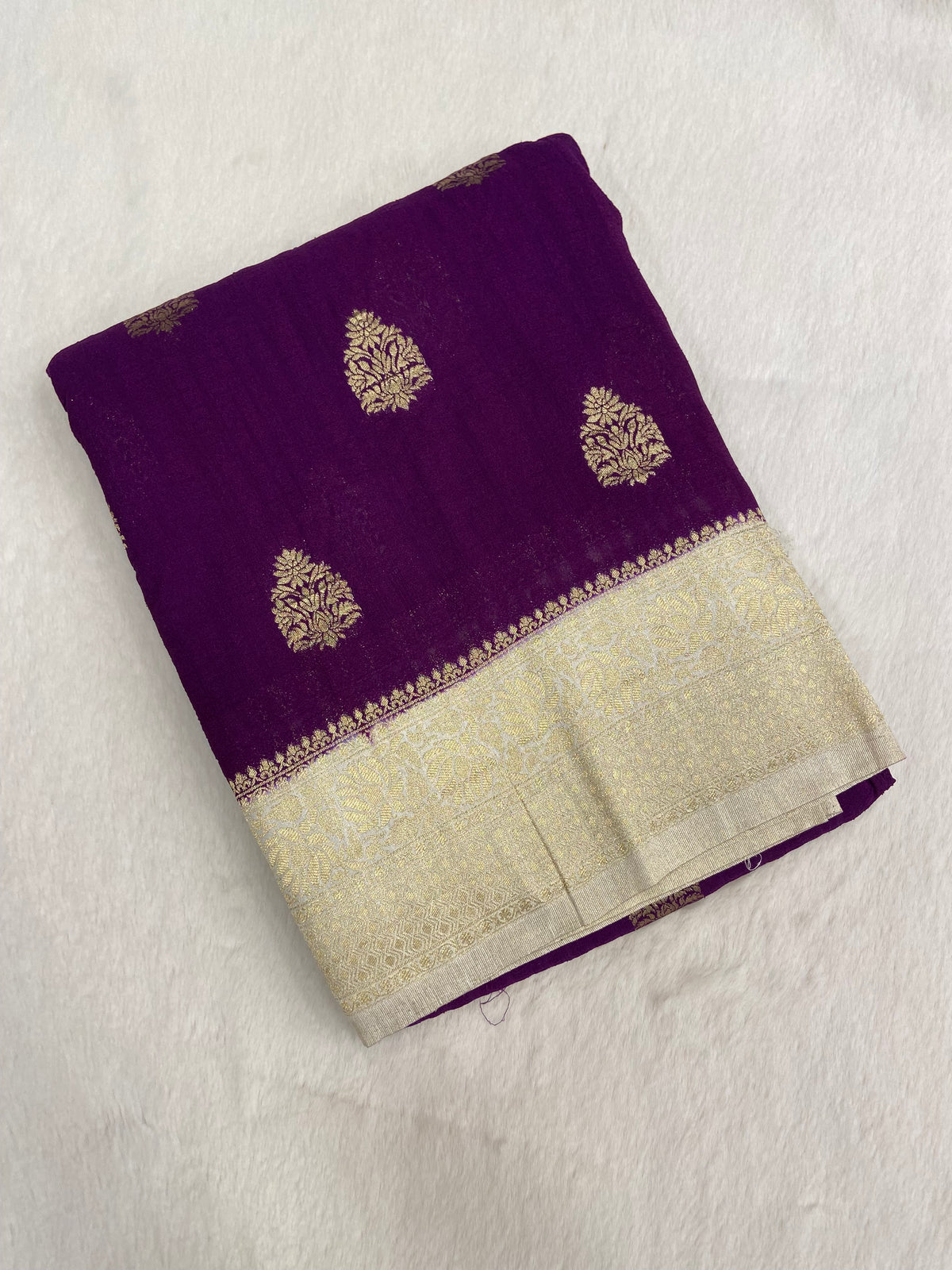 Premium antique zari Georgette Saree