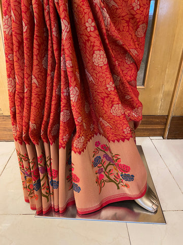 Premium semi Banarasi Kathan silk saree