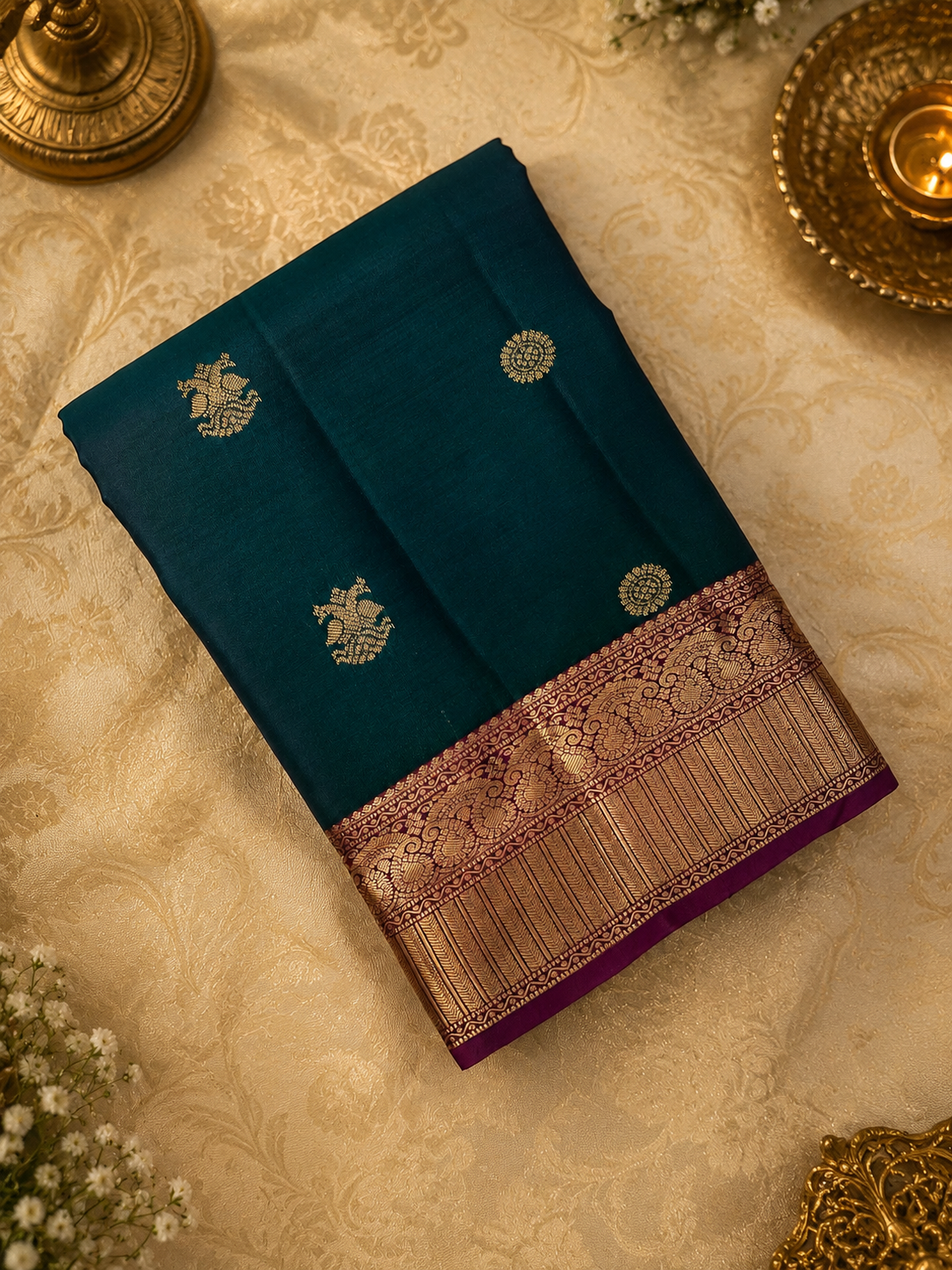 Pure Kanjeevaram Silk Saree- Silk mark certified
