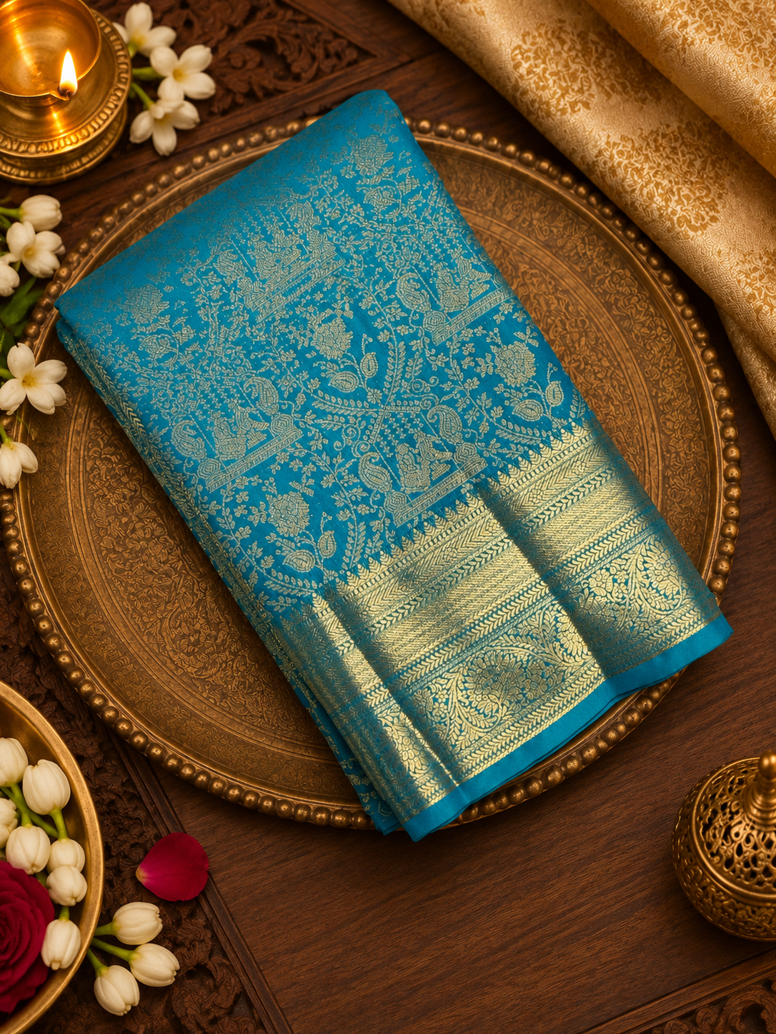 Premium Semi Kanchipuram Silk Saree - RF1119